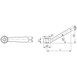 Spannmutter M 8 verzinkt einarmig aus Temperguss