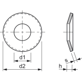 SN212745 M 8 8.4x18x1.0 Edelstahl 1.4310 Spannscheibe leichte Ausfhrung