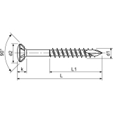 SPAX Holzfassadenschraube Linsensenkkopf 5.0x 60 TG TX20 A2 mit Zulassung