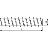 SPAX-Gewindestange 16x 3000 verzinkt-blau mit Zulassung