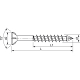 SPAX-M Senkkopf 4.5x 50 Teilgewinde Torx 20 verzinkt-blau