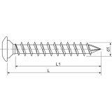 SPAX PF 8.0x 50 Torx 40 Edelstahl A1 Pfostenschraube