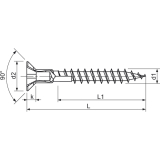 SPAX Senkkopf 4.5x 25 Vollgewinde Pozidriv 2 mit Kopflochbohrung verzinkt-blau