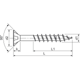 SPAX Senkkopf 4.0x 40 Teilgewinde Torx 20 verzinkt-blau mit Zulassung