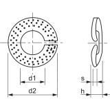 VSK(DBP) M16 geomet 321 Sperrkantring gewlbt