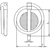 Standard Klappstecker 6x 42 verzinkt