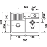 VILLEROY & BOCH Sp�lstein, 895 x 630 x 220 mm, wei�-alpin
