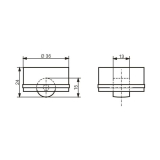 Roller-Mini soft, Rollen  15 mm, Bohr  36 mm, Kunststoff schwarz