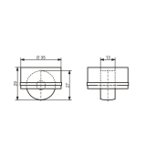 Roller-Mini soft, Rollen  27 mm, Bohr  36 mm, Kunststoff schwarz