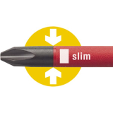 WIHA Bit-Magazinhalter VDE slim Schlitz/Phillips/Plus/Minus 6-teilig