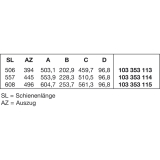 ACCURIDE 1432 Beschlgegrt., Lnge 608 mm, Stahl schwarz chromatiert