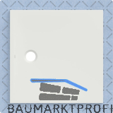 DUF CF30 integr. 90x90cm weiss