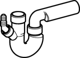 Geberit Doppelkammersiphon in PP weiss