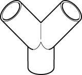 Geberit PE Hosen-T nur fr senkrechten