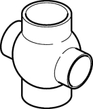 Geberit PE Doppel-Kugelabzweiger