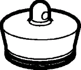 Geberit Ventilstopfen in PP grau f�r