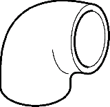 Geberit PE Winkel 88,5 Grad d 75mm