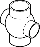 Geberit PE Doppel-Abzweiger