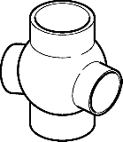 Geberit PE Doppel-Kugelabzweiger