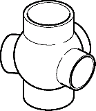 Geberit PE Abzweiger 3teilig d 110/110