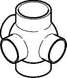 Geberit PE Abzweiger 3teilig d 110/110