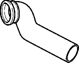 Geberit PE Wand-WC-Bogen 90 Grad links