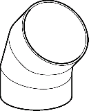 Geberit PE Bogen 45 Grad d 315 372045