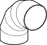 Geberit PE Bogen 90 Grad d 250 371055