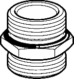 Geberit Mepla bergangsnippel vernickelt