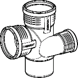 Geberit Abzw. PP-MD 87.5G d90/90/75 li