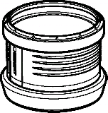 Geberit bergangsmuffe PP-MD/PE-S2