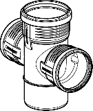 Geberit Abzw.2x PP-MD 87.5G d125/110/110