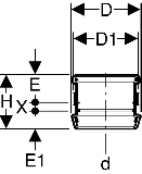 Geberit Silent-db20 Doppelsteck-Fixmuffe