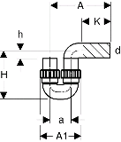 Geberit PE Siphon mit