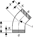 Geberit PE Bogen 45 Grad d 200 370045