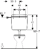 Geberit Splkasten AP127 tiefhngend