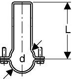 Geberit Rohrschelle zu Tragschiene