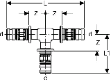 Geberit Mepla T-Stck egal d 26mm