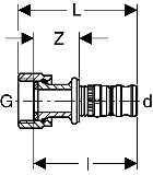Geberit Mepla Pressnippel flachdichtend