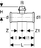 Geberit Mapress Edelstahl T-Stck