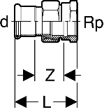 Geberit Mapress C-St. Durchgangsverschr.