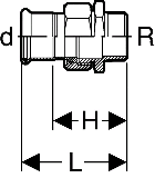 Geberit Mapress C-St. Durchgangsverschr.