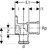 Geberit Mapress Kupfer Deckenwinkel