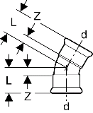 Geberit Mapress Edelstahl Bogen