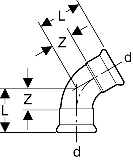 Geberit Mapress Edelstahl Bogen