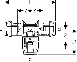 Geberit PushFit T-Stck d 16mm egal