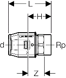 Geberit PushFit bergang mit IG