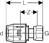 Geberit Push Fit berg. m berwurfmutter