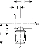Geberit PushFit Anschlusswink 90 G kurz