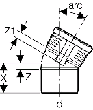 Geberit Bogen PP-MD 30G d40